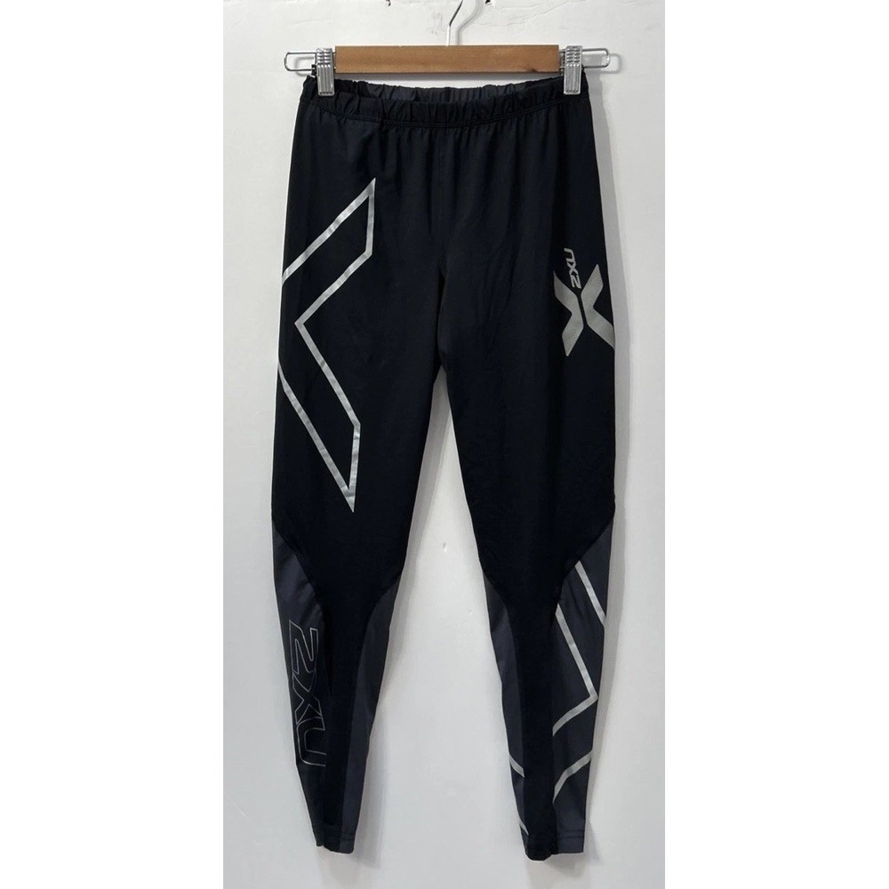 2XU Womens Elite Wind Defence Compression 7/8 Tights Black Reflective Large EC
